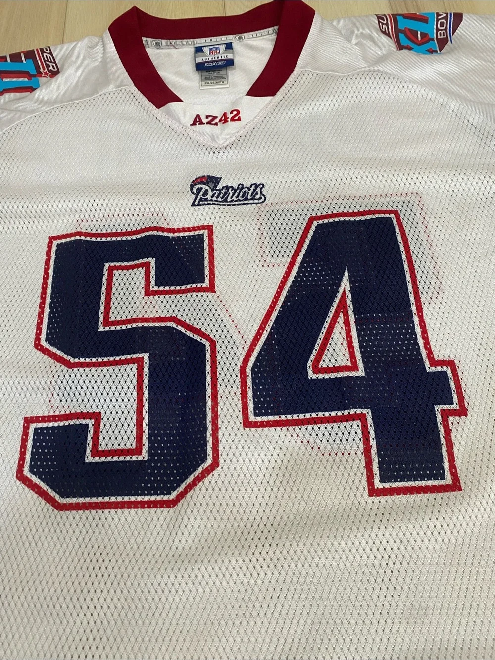 Reebok New England Patriots Tedy Bruschi Super Bowl XLII Authentic NFL XXL